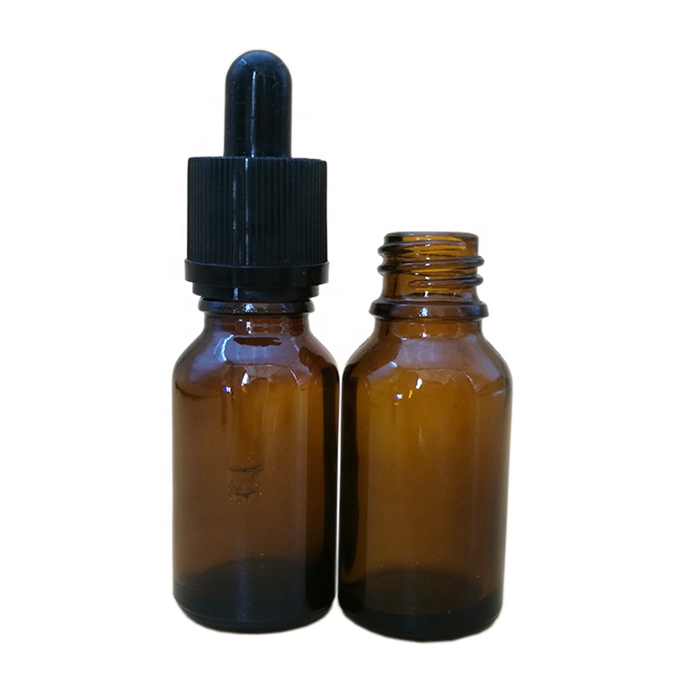 Factory clear blue amber glass essential oil bottle 30ml 5ml 10ml 15ml 20ml 50ml 100ml cosmetic bottle tamper-childproof cap