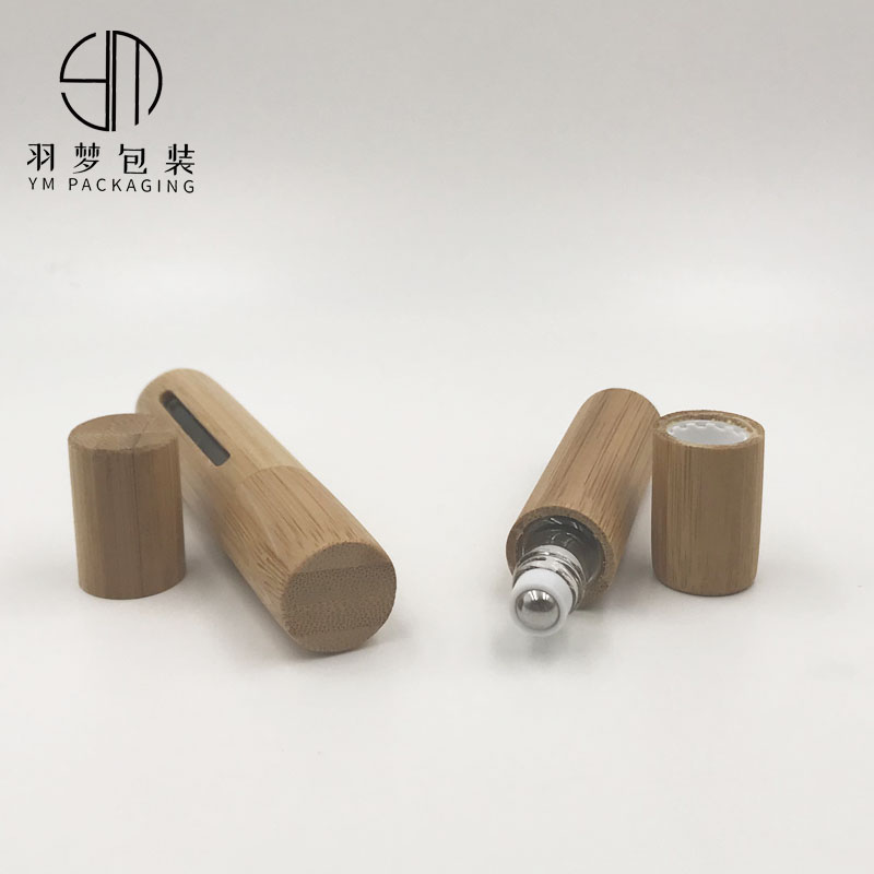 Factory cosmetic packaging 3ML 5ML 10ML essential oil bottle roll on glass bottle 10ml with steel roller ball.