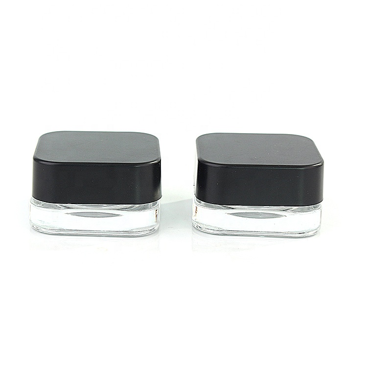 Factory custom 10g lip balm eye shadow empty container cosmetic cream jar with black lid
