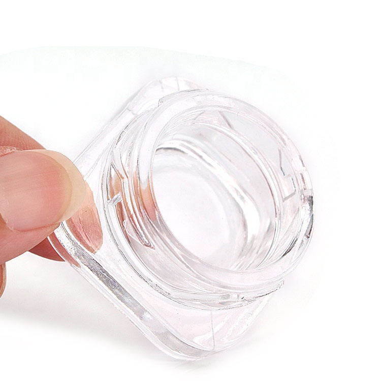 Factory custom 10g lip balm eye shadow empty container cosmetic cream jar with black lid