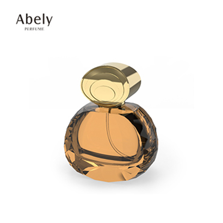 Factory custom design round empty clear luxury glass spray perfume bottle 50ml 60ml 100ml