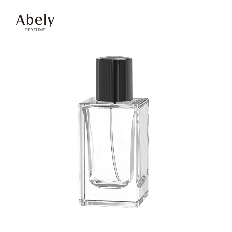Factory custom personalised 50ml 100ml perfume bottles bulk clear empty rectangular perfume glass bottles