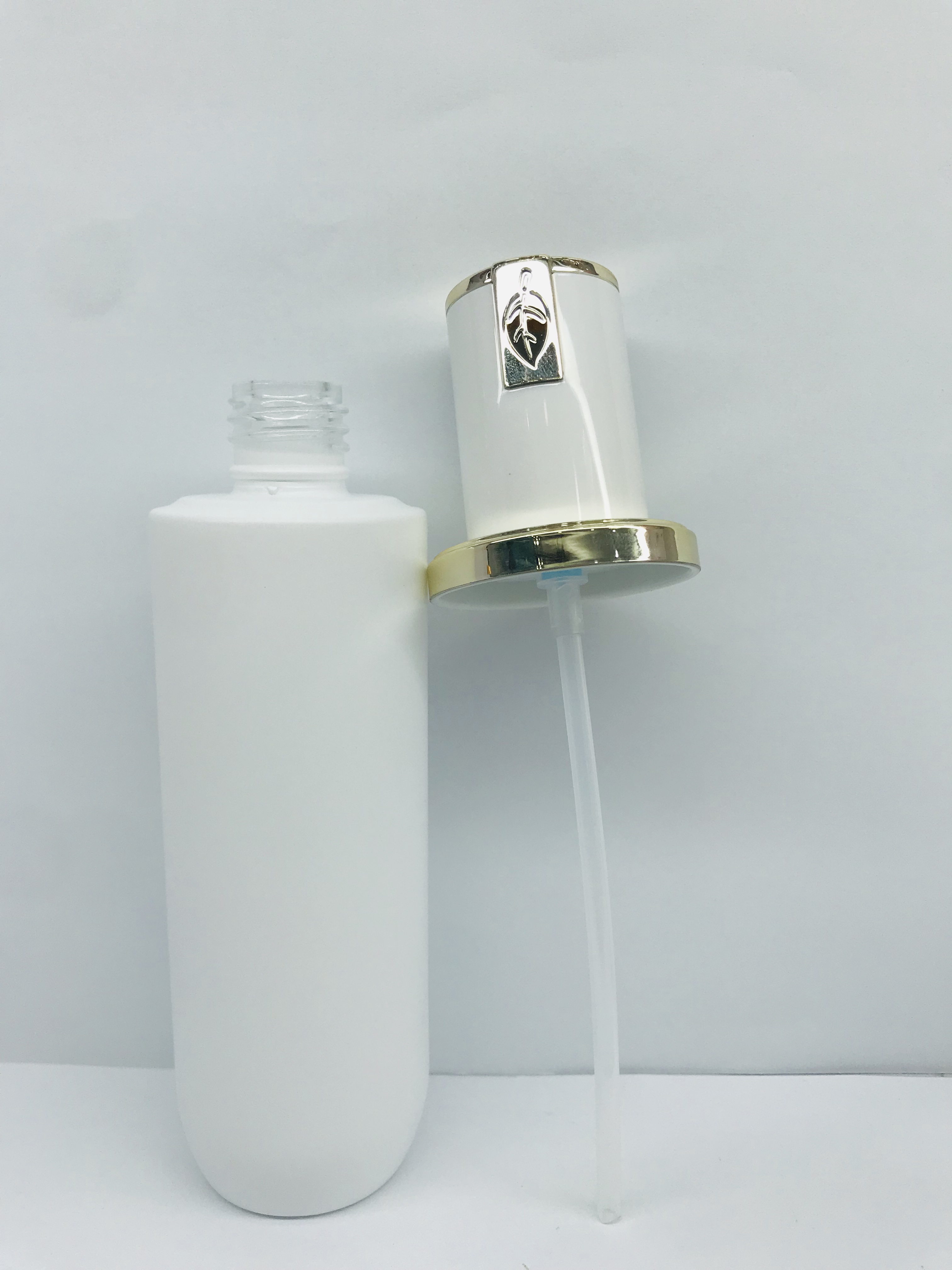 Factory customized glass cosmetice bottle and pump cover skin care package high quality cosmetice container