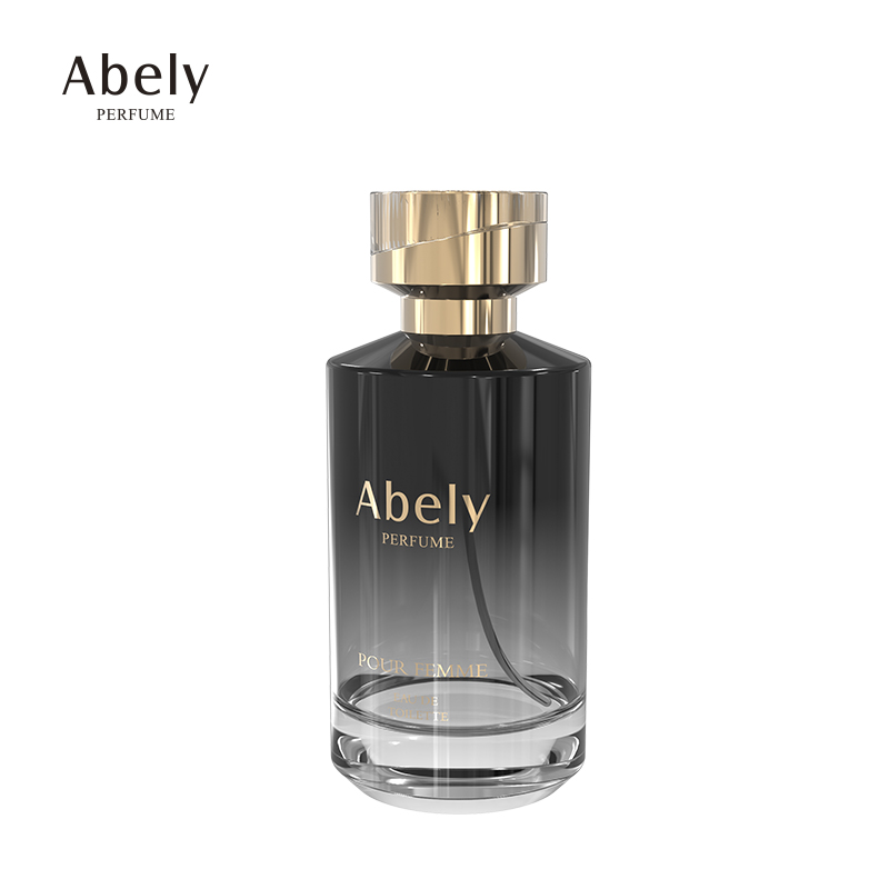 Factory design round empty black fragrance perfume bottles 30ml 50ml 100ml glass perfume spray bottle Packaging