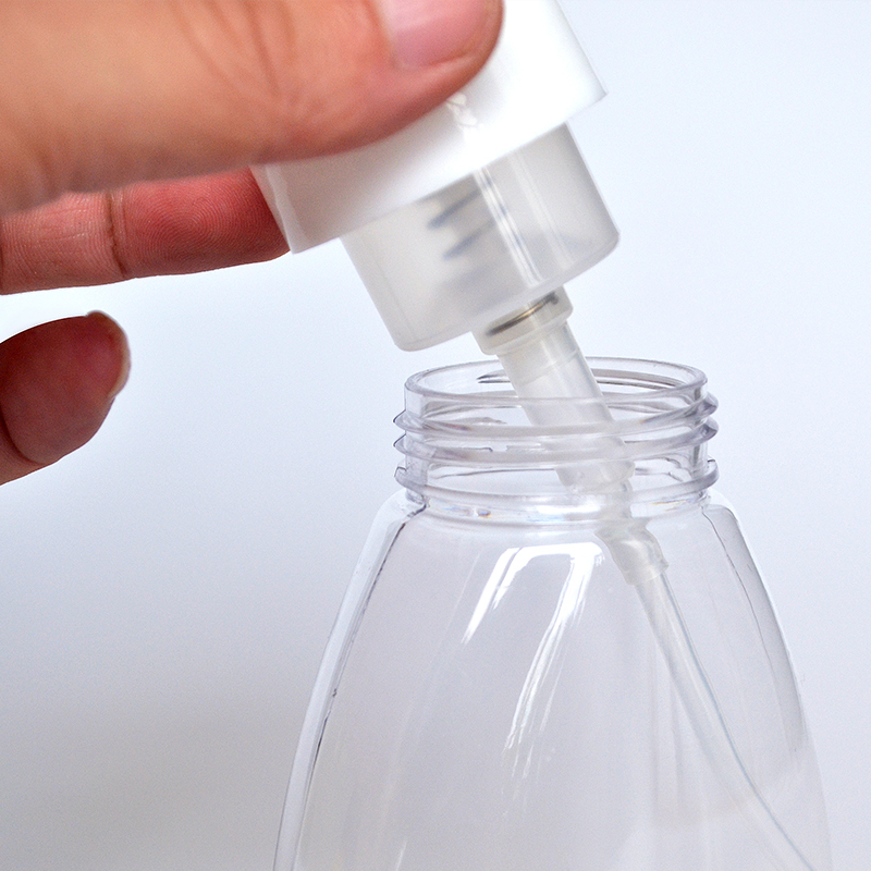 Factory direct 300ml foam pump bottle transparent pet plastic bottle