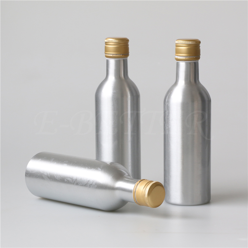 Factory direct 350ml 500ml 750ml red aluinum wine bottle with long neck