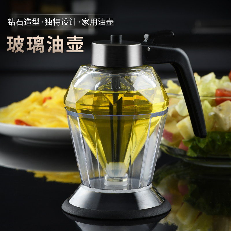 Factory direct 400ml kitchen olive cooking filter diamond oil pot