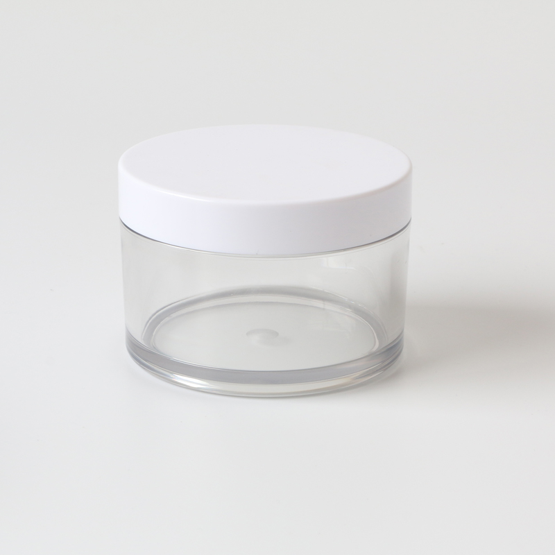 Factory direct custom logo high quality pet plastic bath salt gel face cream jar 100g 200g
