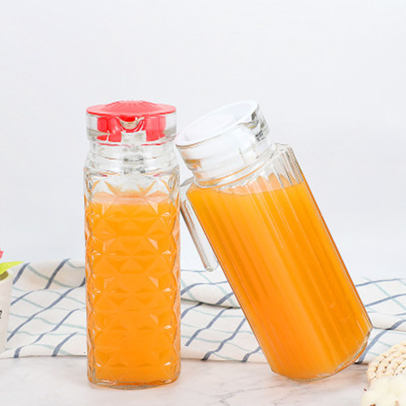 Factory direct drink bottle transparent glass juice bottle