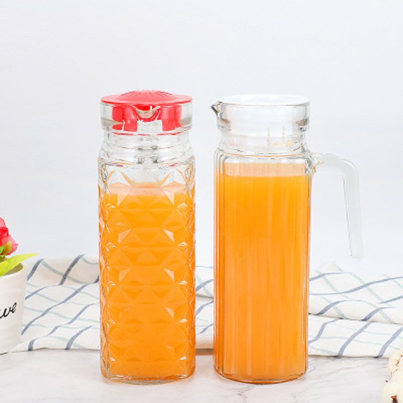 Factory direct high-column glass with handle for beverage juice glass