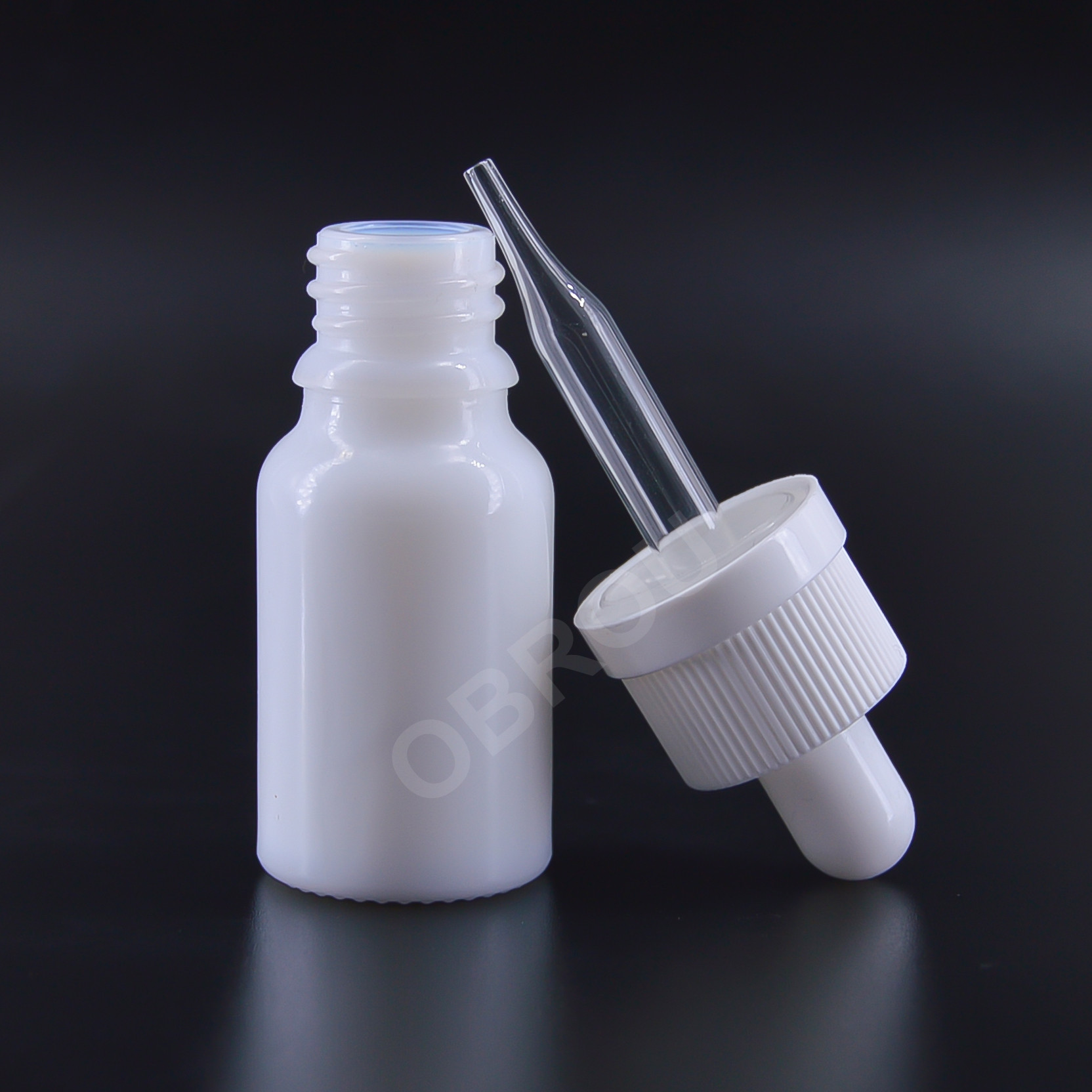Factory direct price 30ml 60ml 120ml boston milk white glass dropper bottle with childproof cap