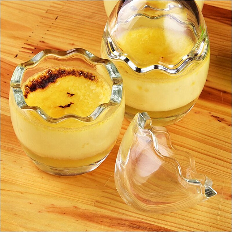 Factory direct sale 100ml 200ml glass jelly pudding jar unique glass jar food