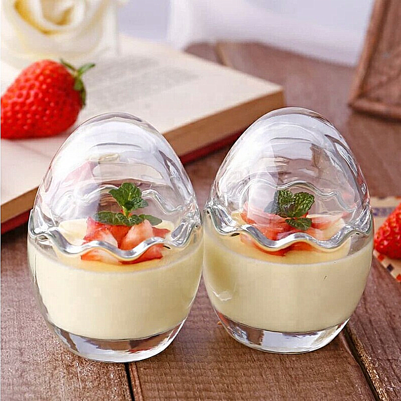 Factory direct sale 100ml 200ml glass jelly pudding jar unique glass jar food