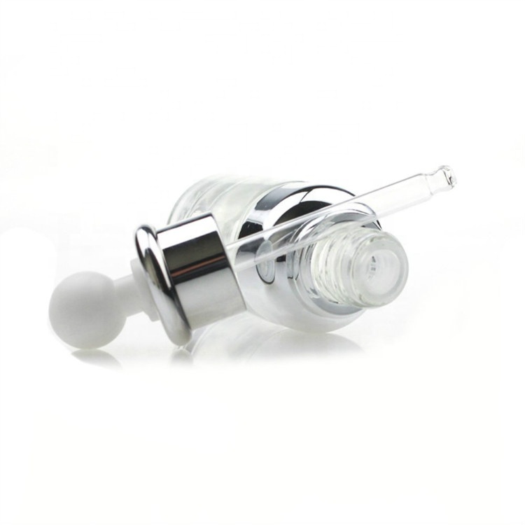 Factory direct sale Clear Glass Dropper essential oil Bottle With Gold Pipette Dropper