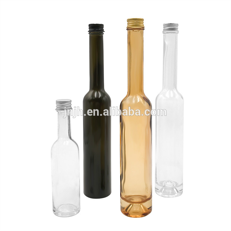 Factory direct sale  long neck screw cap transparent glass bottle