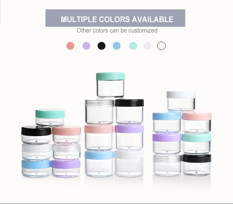 Factory direct sale plastic glass containers screen printing plastic jars frosted cosmetic jars