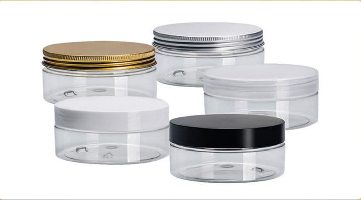 Factory direct sale plastic glass containers screen printing plastic jars frosted cosmetic jars