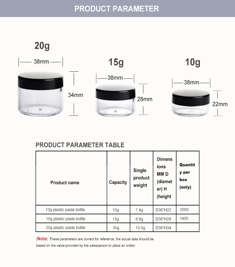Factory direct sale plastic glass containers screen printing plastic jars frosted cosmetic jars