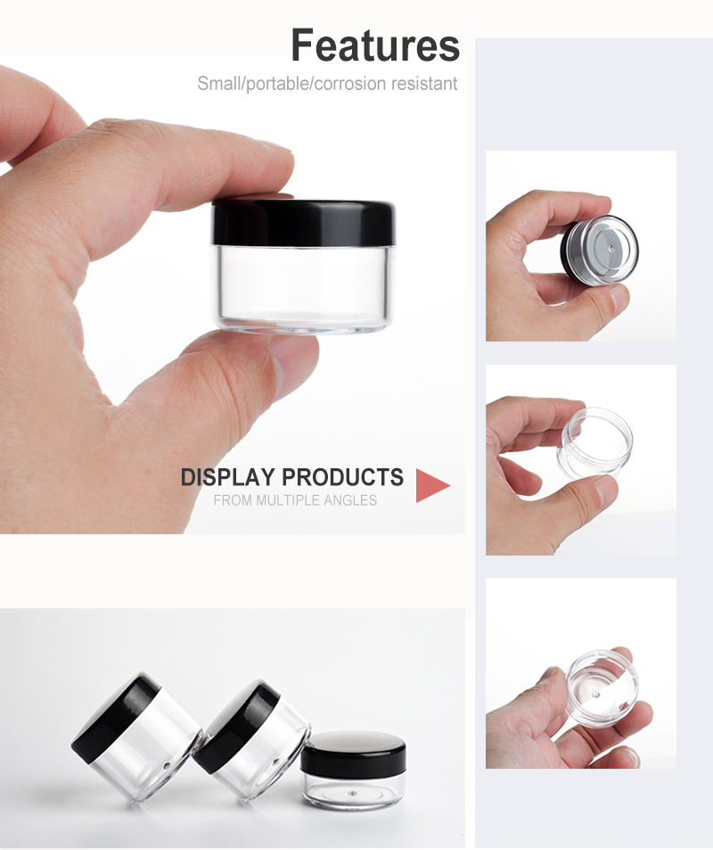 Factory direct sale plastic glass containers screen printing plastic jars frosted cosmetic jars