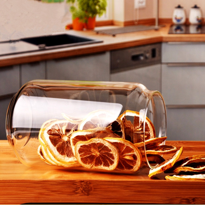 Factory direct sale storage jar borosilicate glass food for kitchen