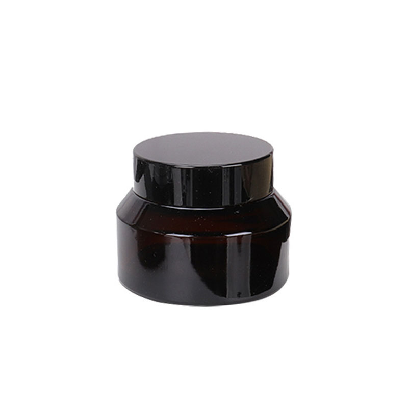 Factory direct sale variety of glass jars with caps, brown and frosted cream jars