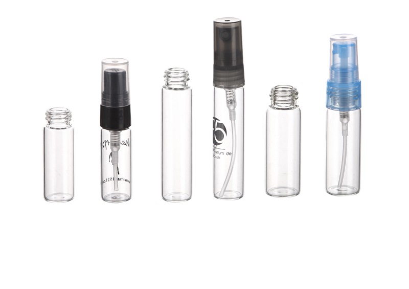 Factory direct sales 3ml black body cleaning perfume glass bottle for perfume sampler