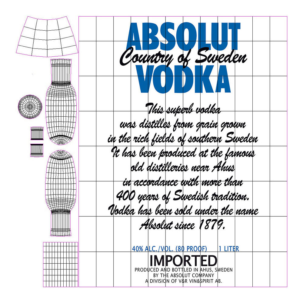 Factory direct sales custom 700ml 1000ml absolut vodka spirit glass bottle with silver screw guala closures