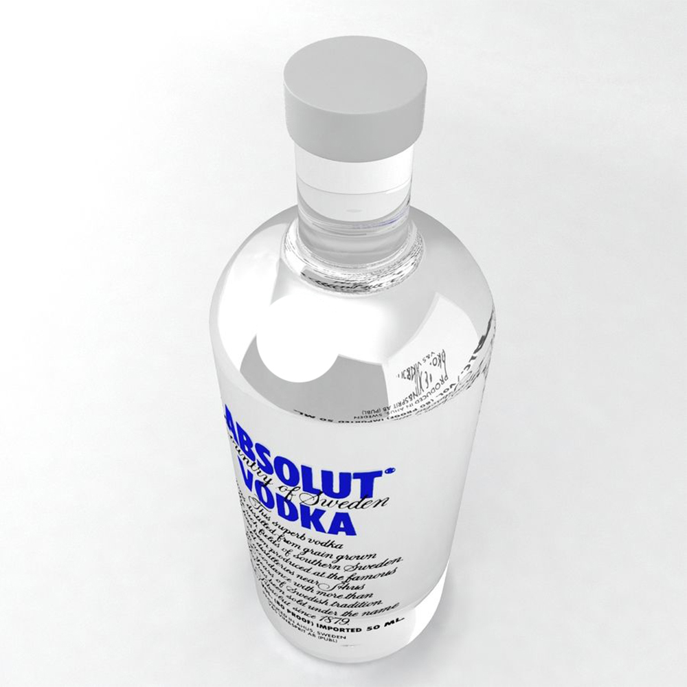 Factory direct sales custom 700ml 1000ml absolut vodka spirit glass bottle with silver screw guala closures