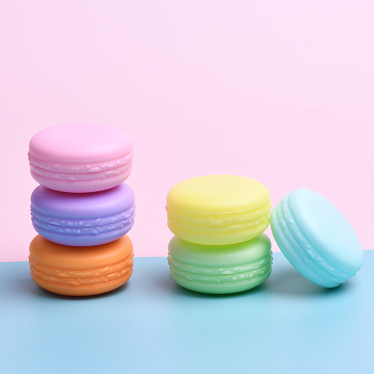 Factory direct sales multicolor screw top jar 10G  Macarone cosmetic cream container colored plastic cream jar