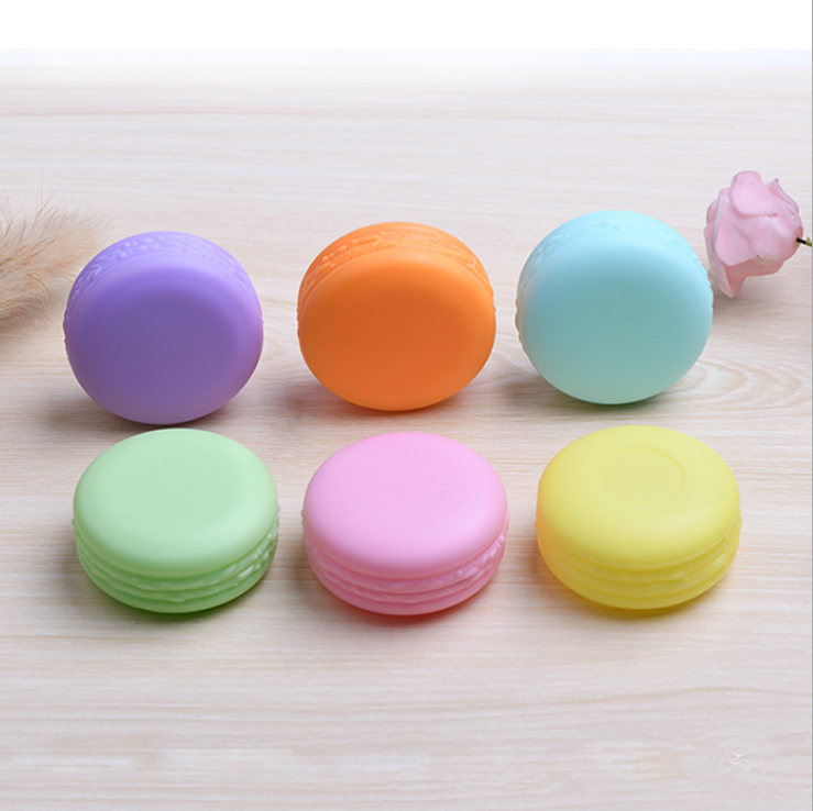 Factory direct sales multicolor screw top jar 10G Macarone cosmetic cream container colored plastic cream jar