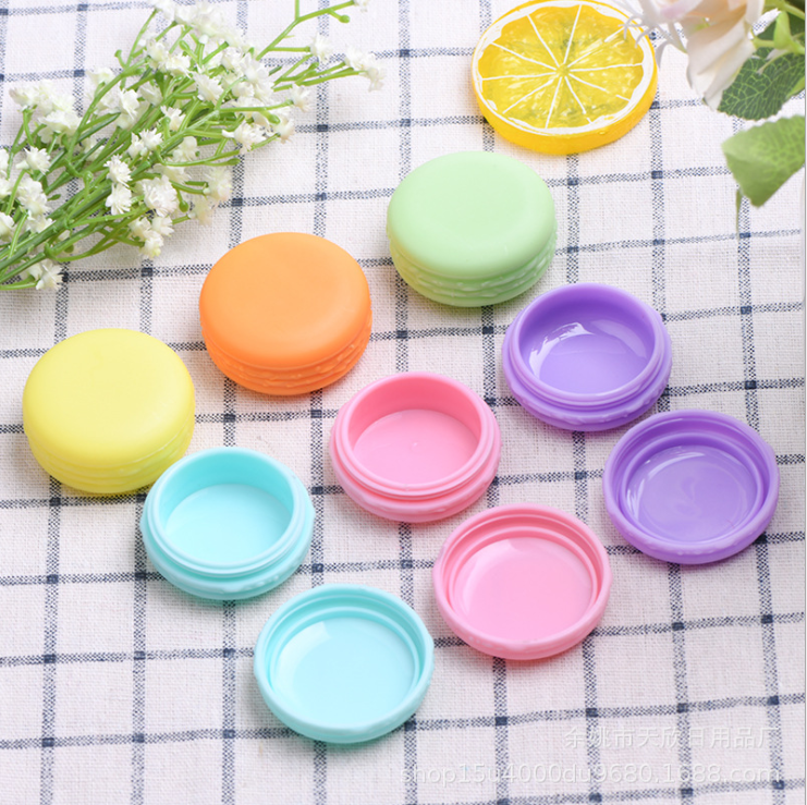 Factory direct sales multicolor screw top jar 10G Macarone cosmetic cream container colored plastic cream jar