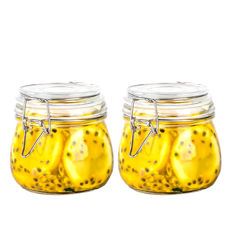 Factory direct sales of a variety of glass jars with wire buckle pickle jars