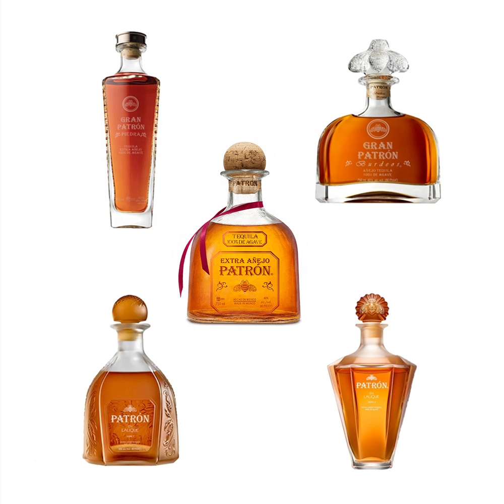 Factory direct sales personalized unique patron tequila cocktail bottle