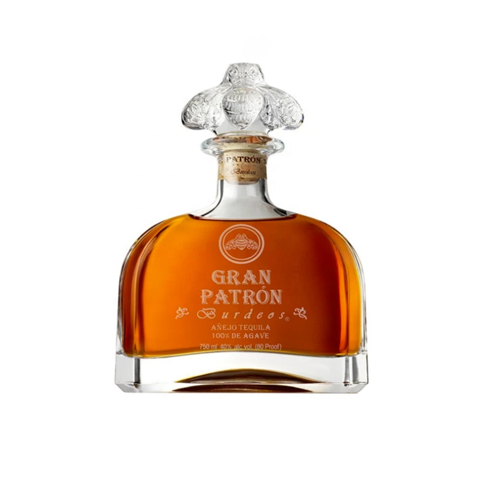 Factory direct sales personalized unique patron tequila cocktail bottle