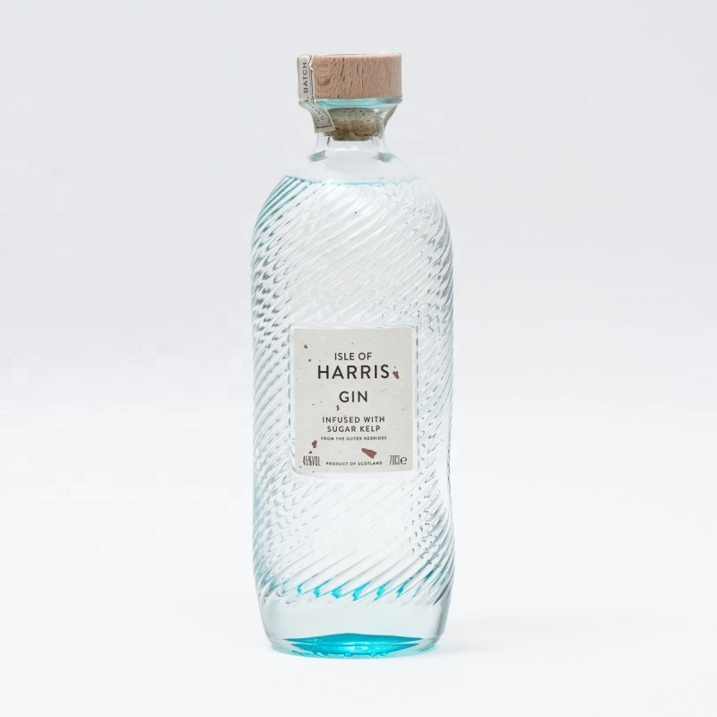 Factory direct sales unique gradient color paint glass bottle for gin