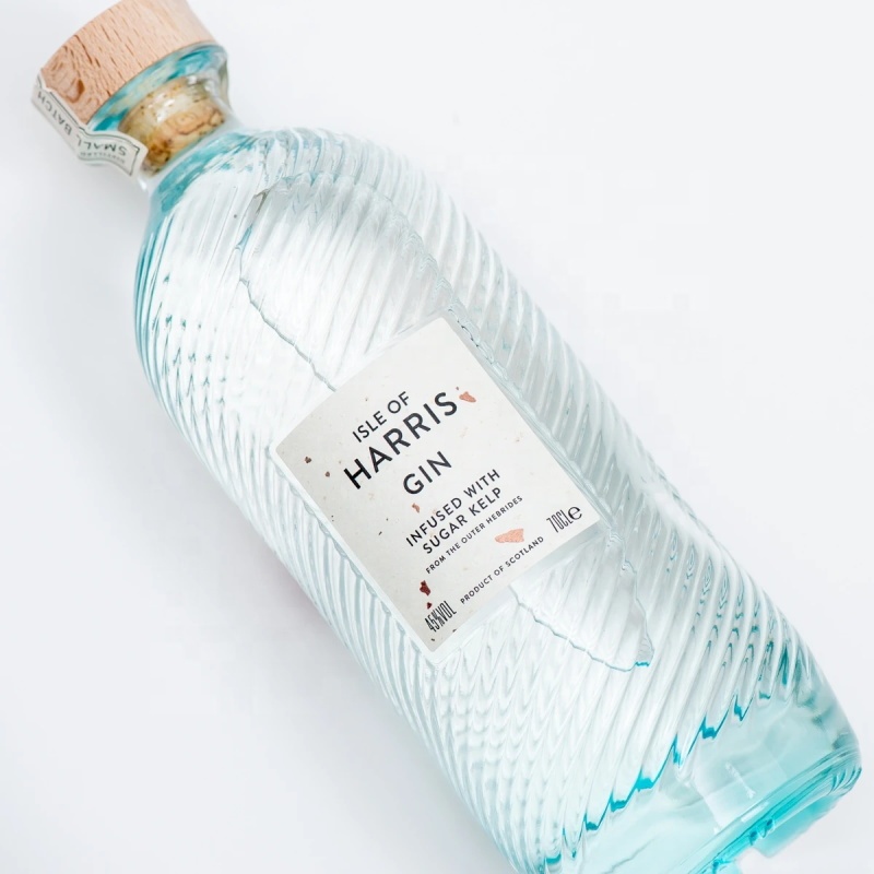 Factory direct sales unique gradient color paint glass bottle for gin