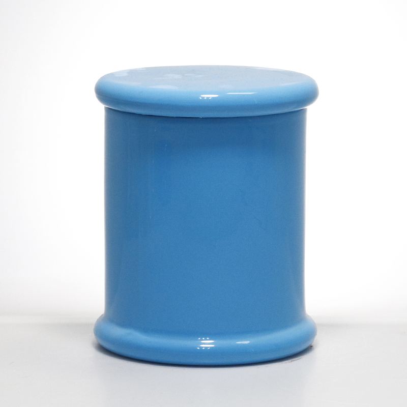 Factory direct selling 450ml color empty waterproof sealed glass tank, round pattern with cover jam seal jar