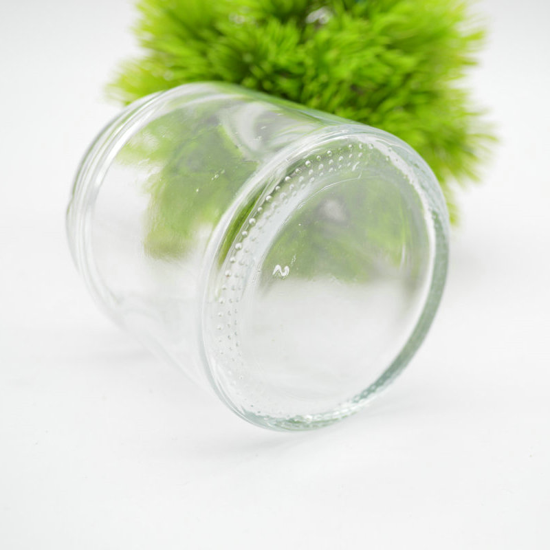 Factory direct selling candy container food storage jars custom glass candle jar with lid