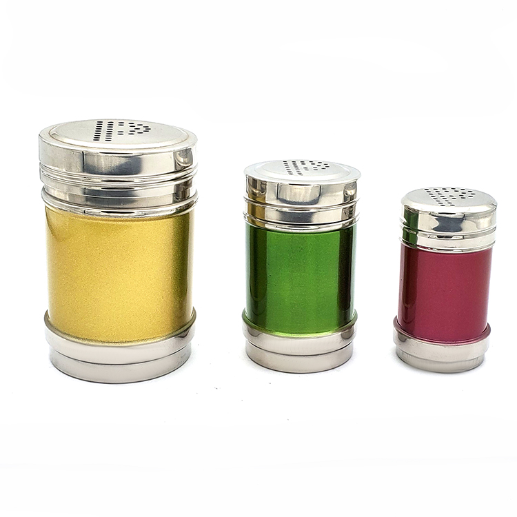 Factory direct stainless steel color pepper pot P - shaped barbecue seasoning pot