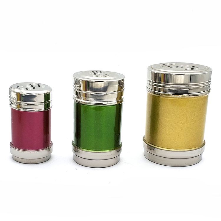 Factory direct stainless steel color pepper pot S- shaped barbecue seasoning pot