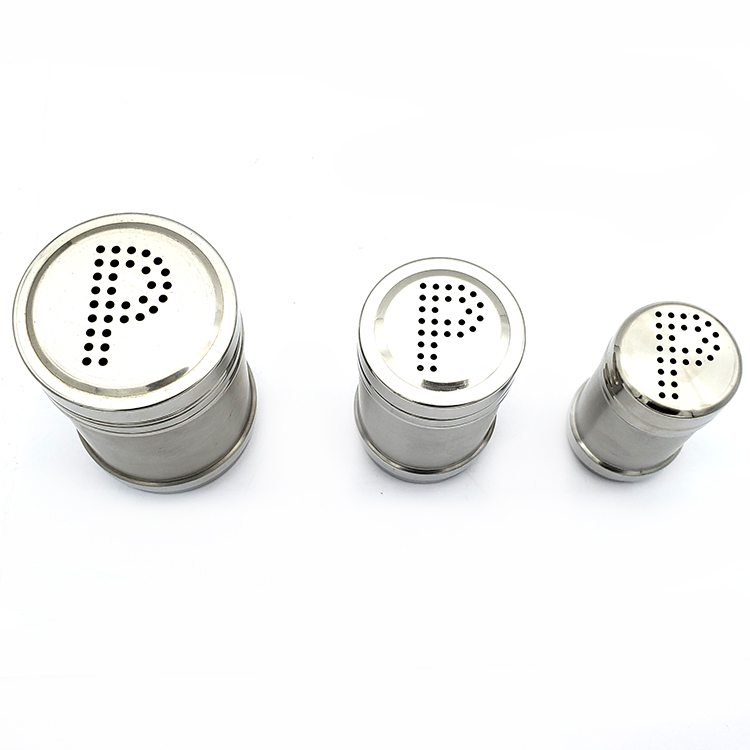 Factory direct stainless steel pepper pot P - shaped barbecue seasoning pot