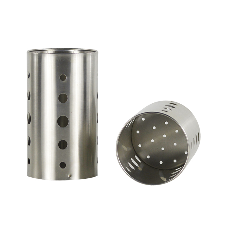 Factory direct stainless steel tableware storage bucket knives, forks, spoons, straw tube hotel chopsticks tube