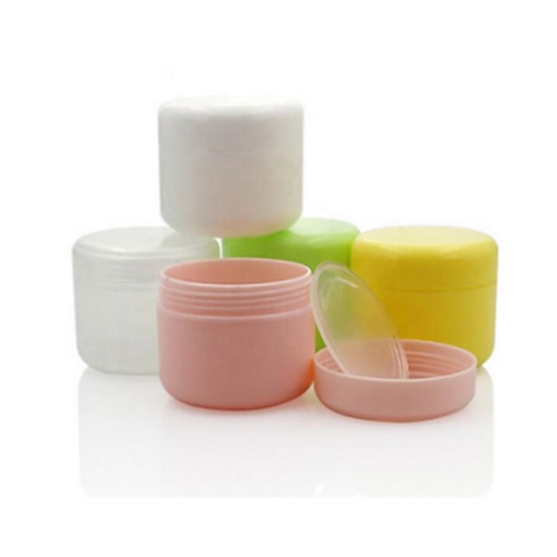 Factory direct supply 100pcs cosmetic empty 20ml  plastic cream jar with colored lids
