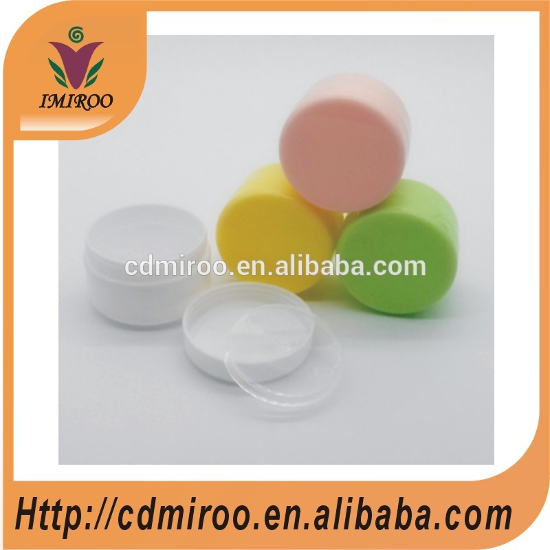 Factory direct supply 100pcs cosmetic empty 20ml plastic cream jar with colored lids