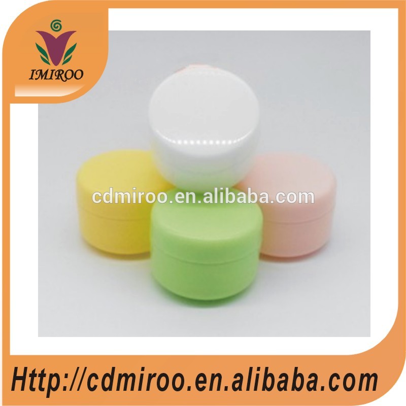 Factory direct supply 100pcs cosmetic empty 20ml plastic cream jar with colored lids