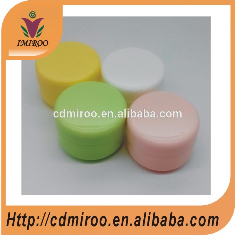 Factory direct supply 100pcs cosmetic empty 20ml plastic cream jar with colored lids