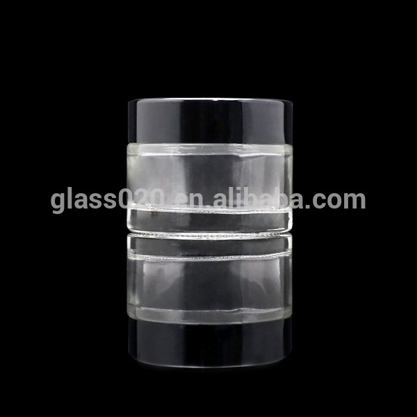 Factory direct supply 50g 20g 30g clwear frosted glass cream jar with lid