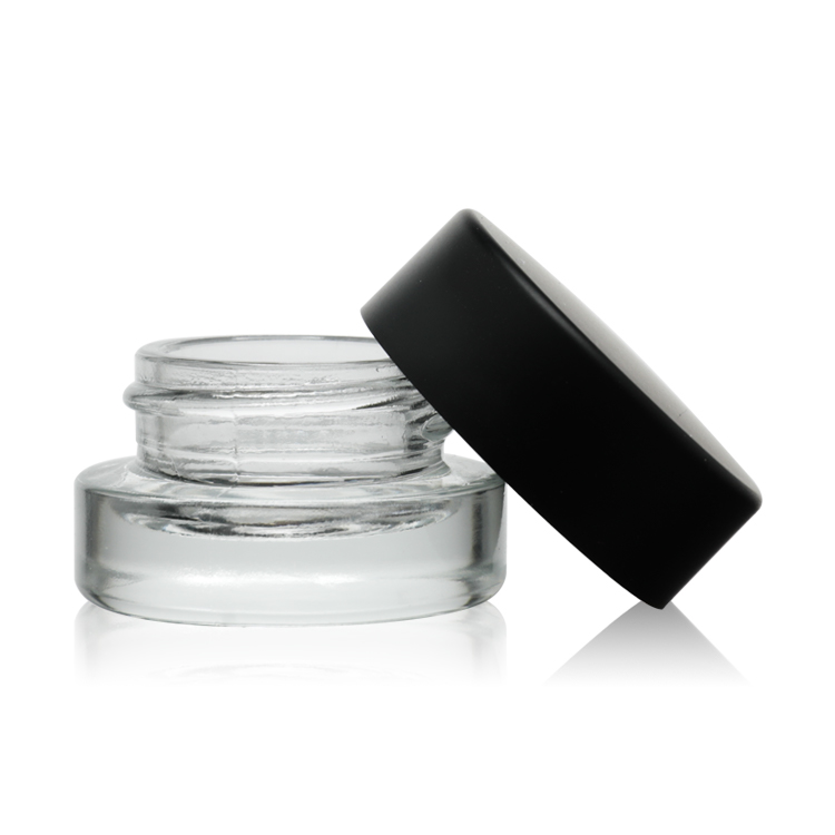 Factory direct supply 50g 20g 30g clwear frosted glass cream jar with lid