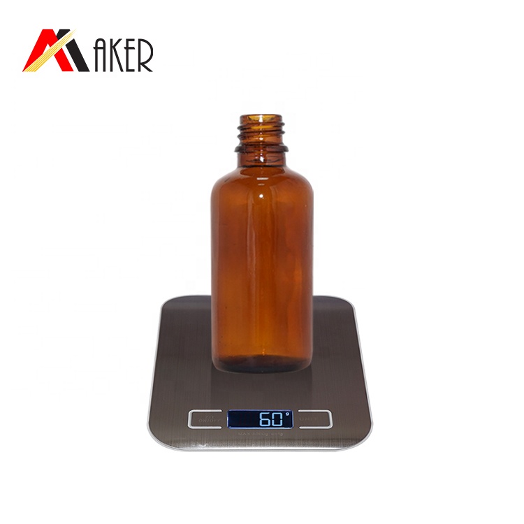 Factory direct supply 50ml semi-transparent amber glass essential oil bottle cosmetic glass essence bottle serum bottle