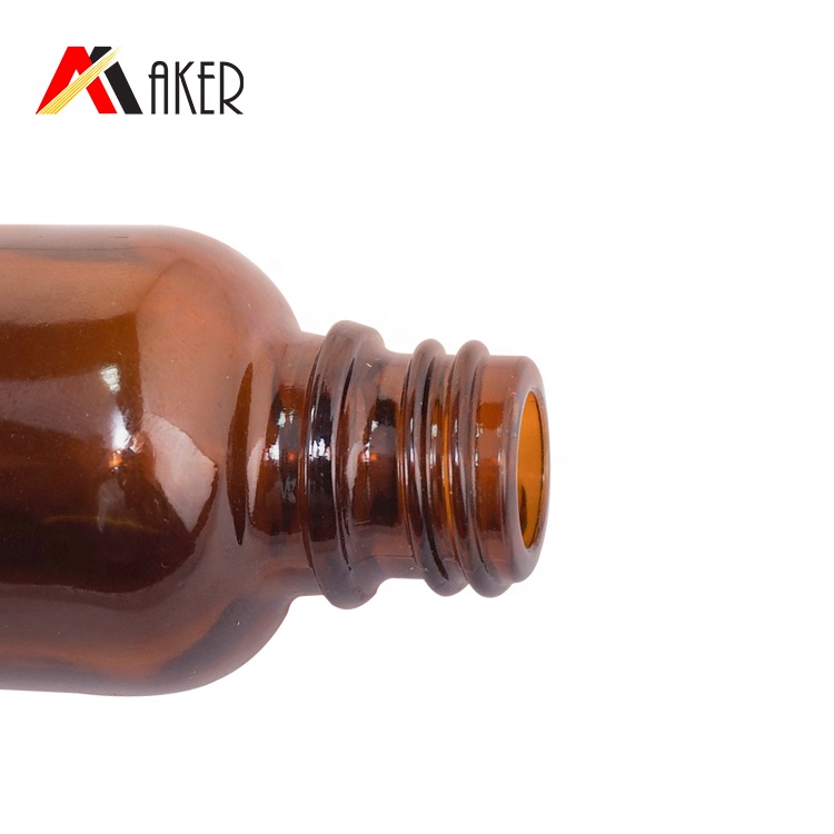 Factory direct supply 50ml semi-transparent amber glass essential oil bottle cosmetic glass essence bottle serum bottle